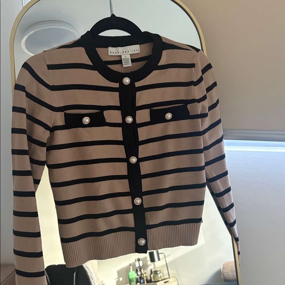 Striped Cardigan Size Small